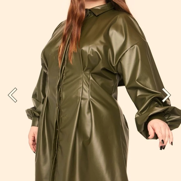 Plus Size Shirt Dress - Picture 2 of 4